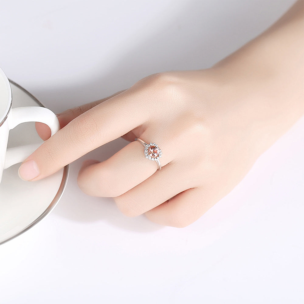 925 Sterling Silver Heart Ring Fashion Jewelry Gift for Women Girls