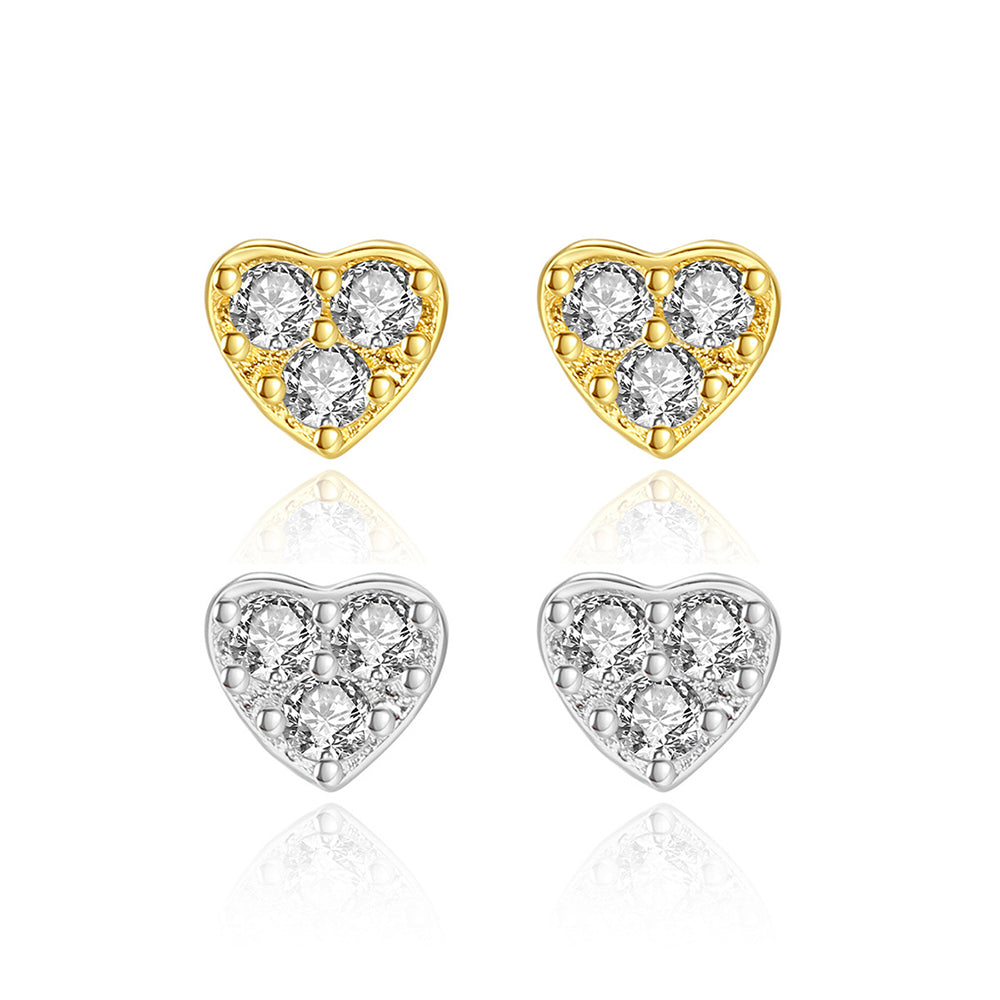 925 Sterling Silver Heart Earrings Fashion Jewelry Gift for Women Girls