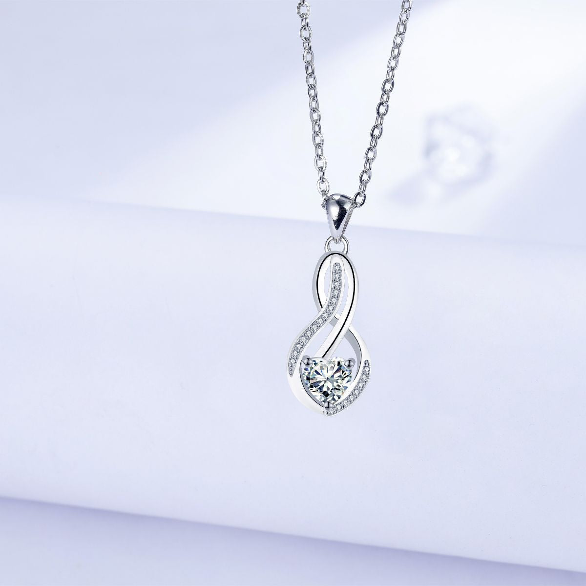 Copper With Silver Plated Heart Pendant Necklace
