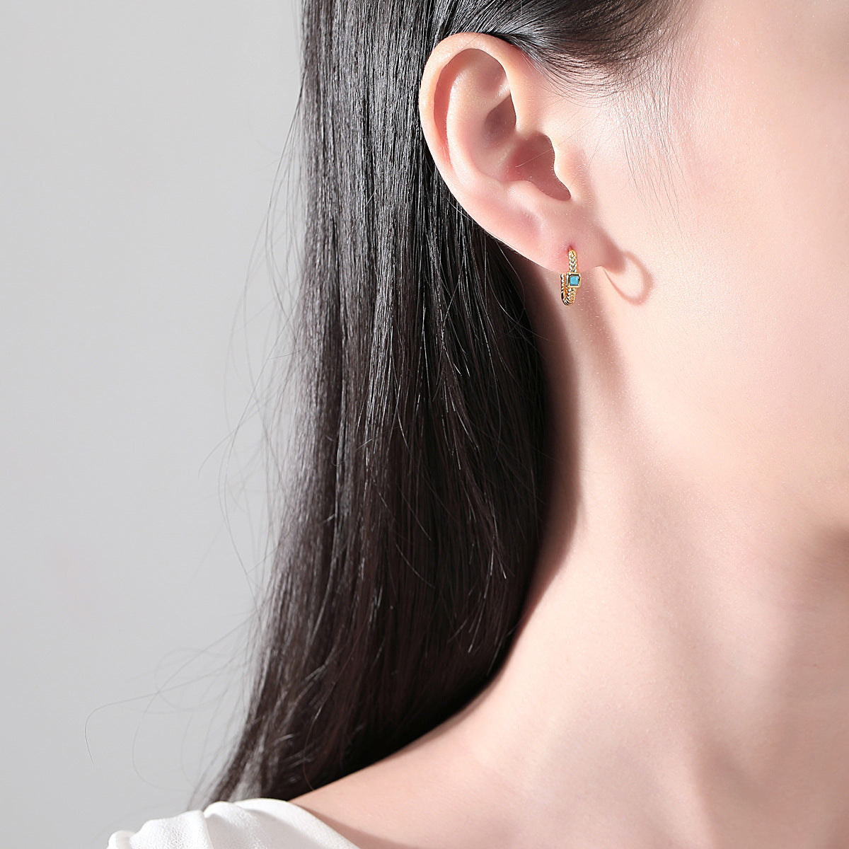 Copper With Gold Plated Fashion Jewelry Earrings