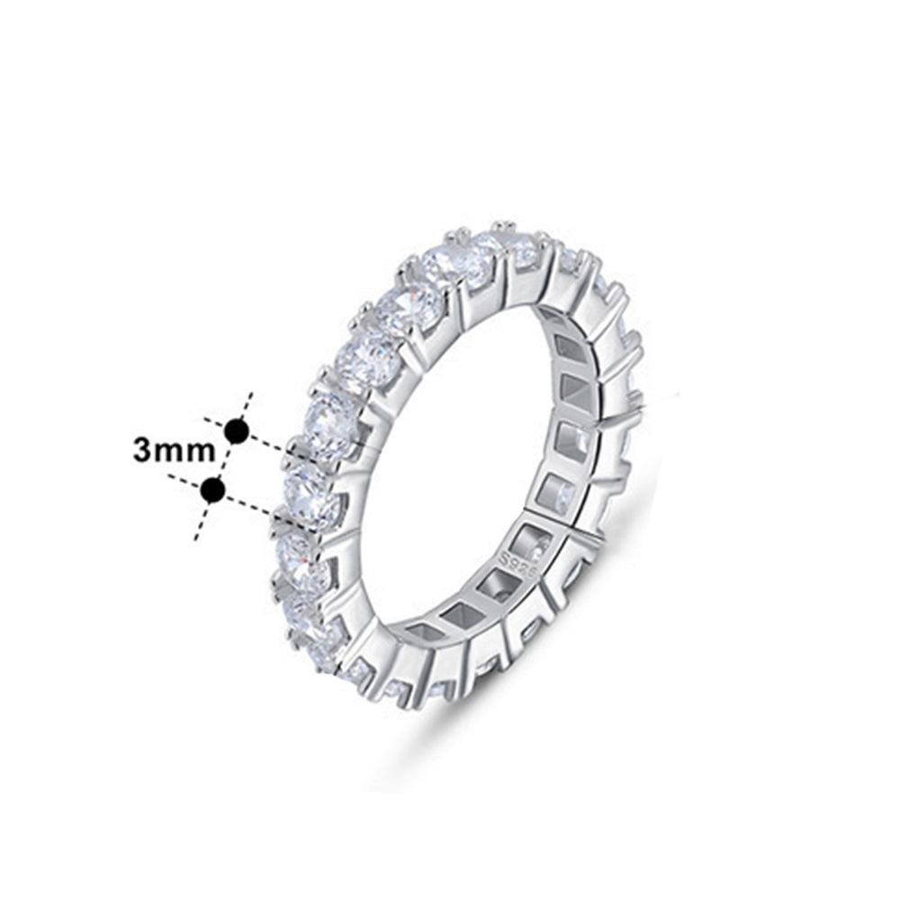 925 Sterling Silver Tennis Ring