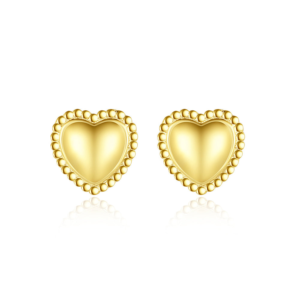 925 Sterling Silver Heart Earrings Fashion Jewelry Gift for Women Girls