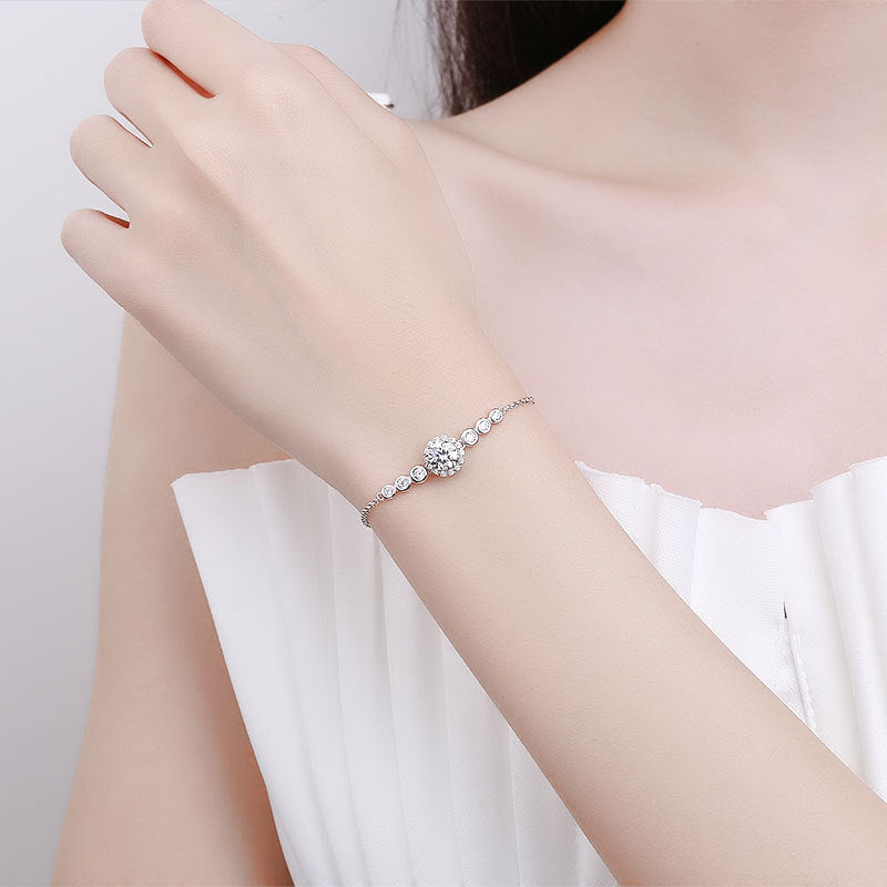 925 Sterling Silver Fashion Zircon Bracelet