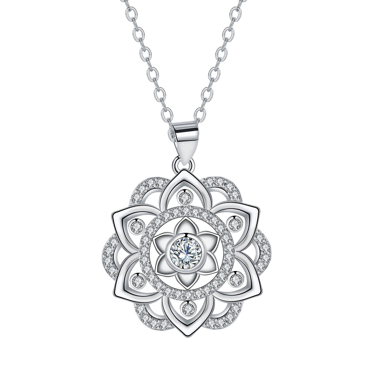 Copper With Silver Plated Knot Pendant Necklace
