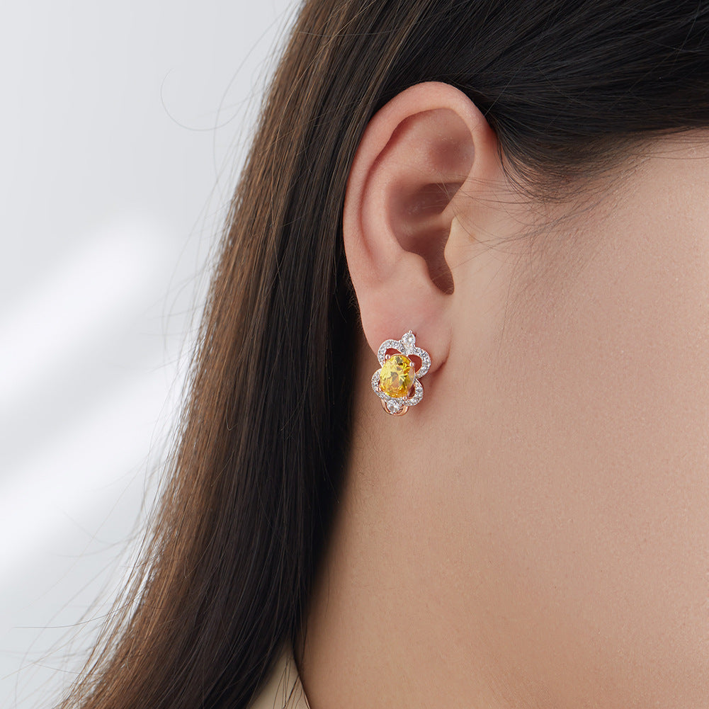 Brass With Plated Fashion Jewelry Earrings