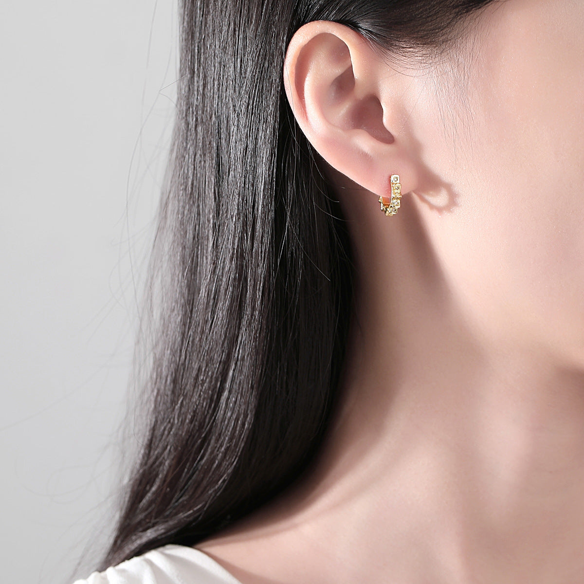 Copper With Gold Plated Fashion Jewelry Earrings