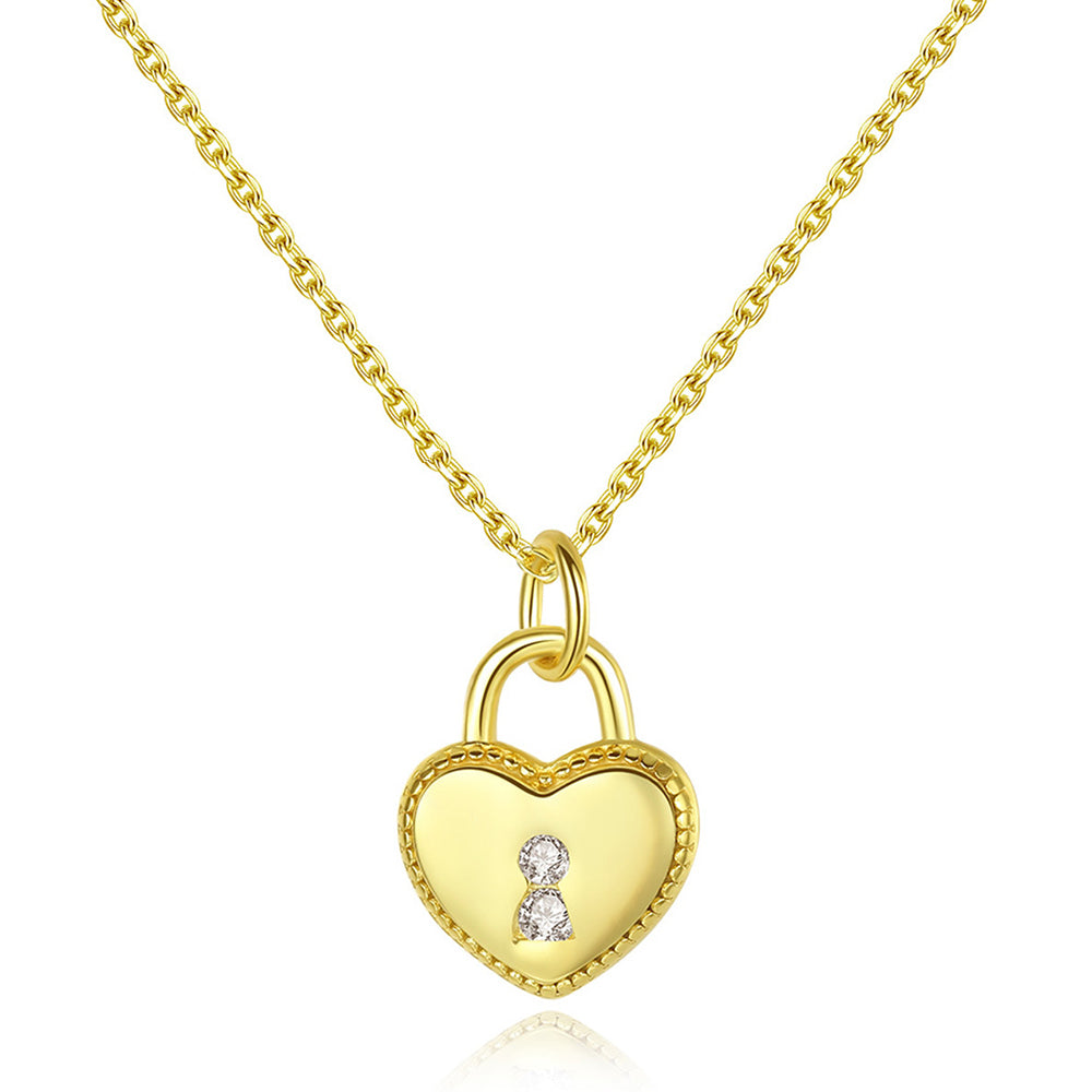925 Sterling Silver Heart Necklace Fashion Jewelry Gift for Women Girls