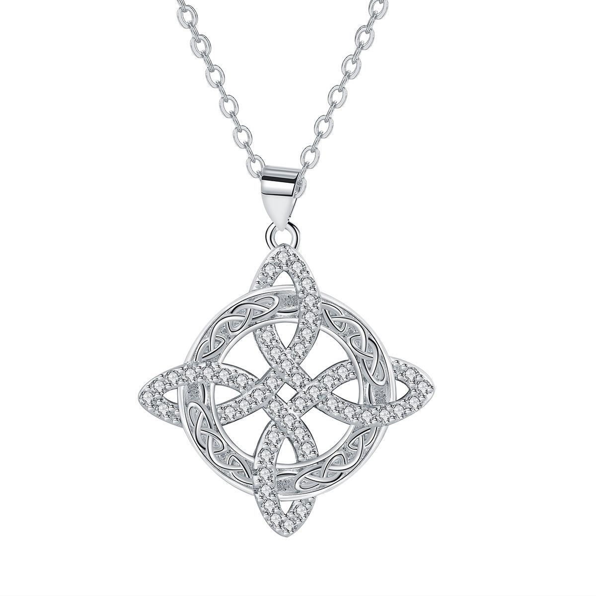 Copper With Silver Plated Knot Pendant Necklace