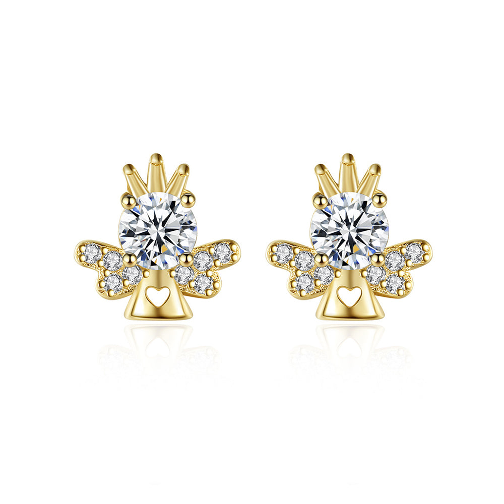 925 Sterling Silver Angel Earrings Fashion Jewelry Gift for Women Girls