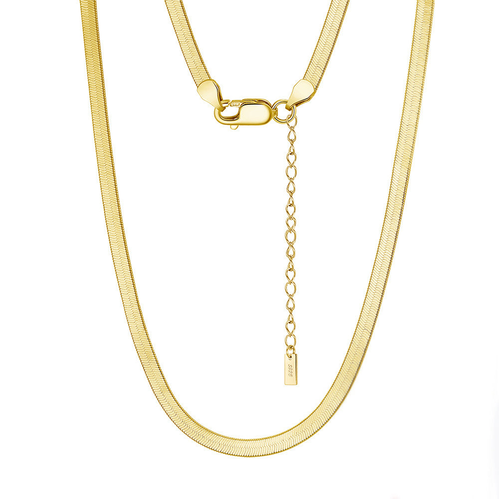 925 Sterling Silver Flat Snake Chain