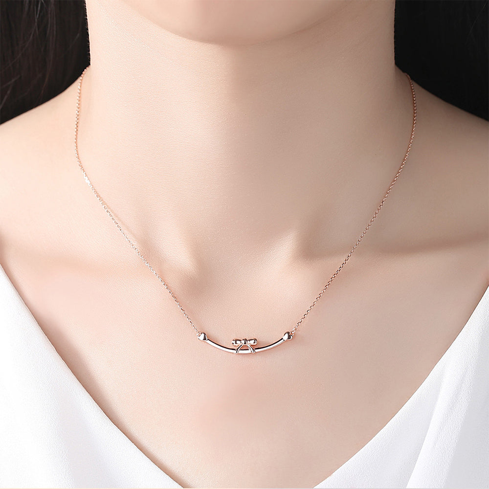 925 Sterling Silver Necklace Fashion Jewelry Gift for Women Girls