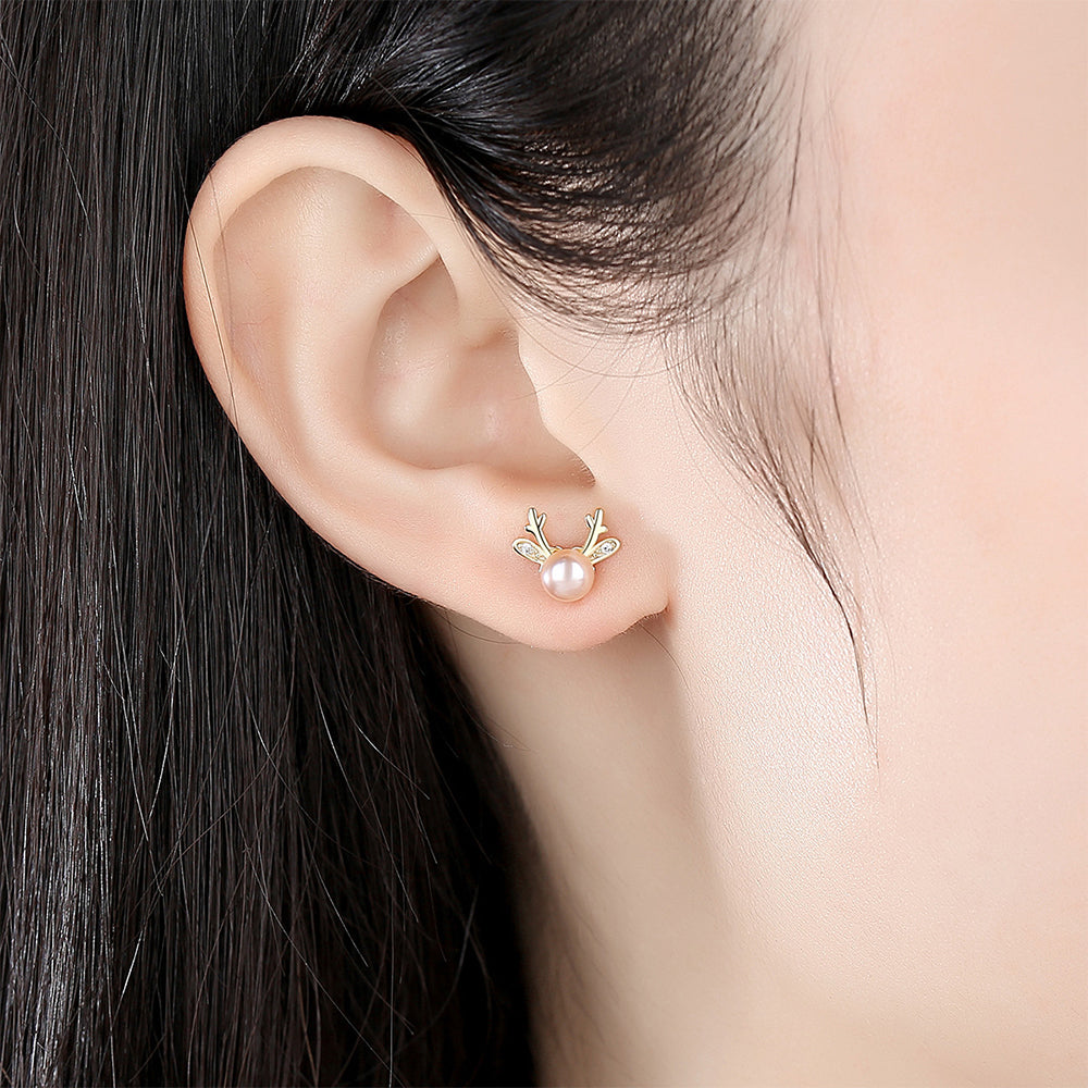 Pendientes colgantes de perla natural de plata de ley 925, joyería de moda, regalo para mujeres y niñas.