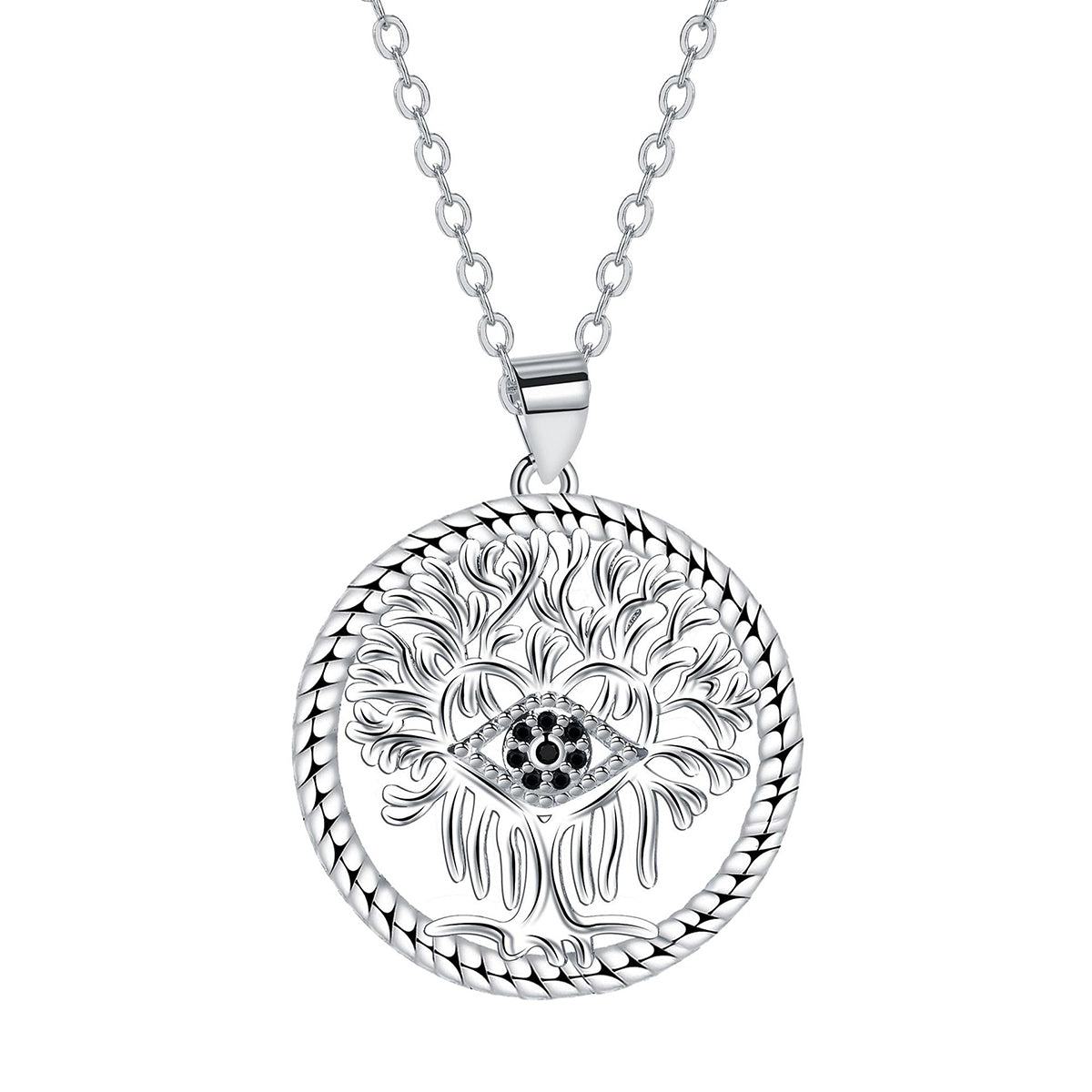 Copper With Silver Plated Tree Pendant Necklace