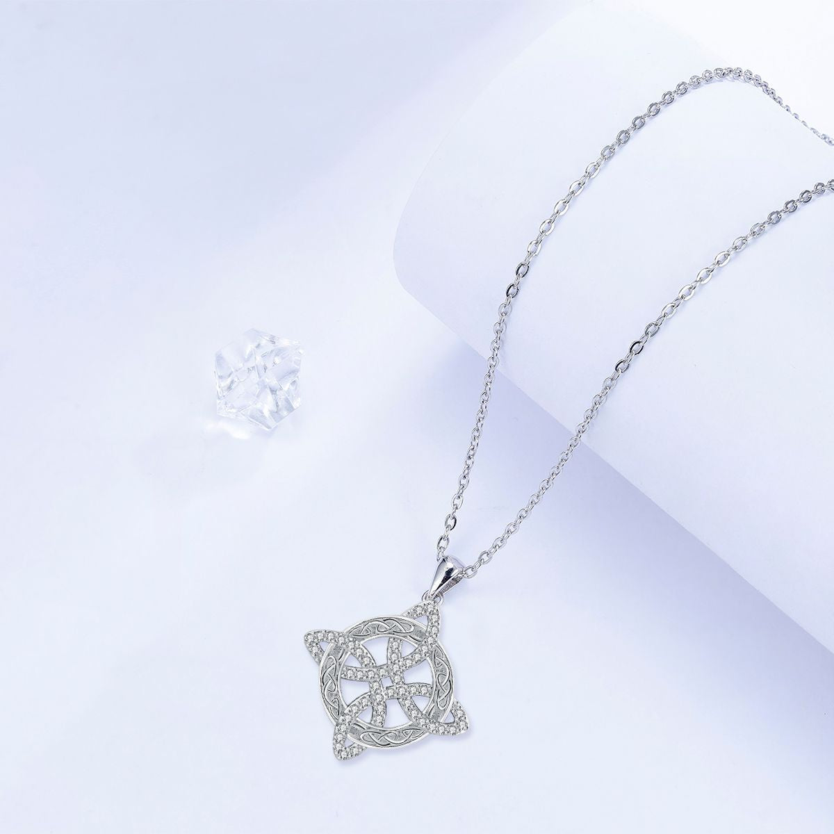 Copper With Silver Plated Knot Pendant Necklace