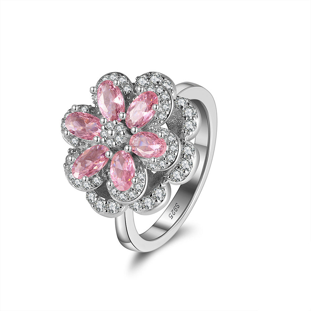 925 Sterling Silver Zircon Ring