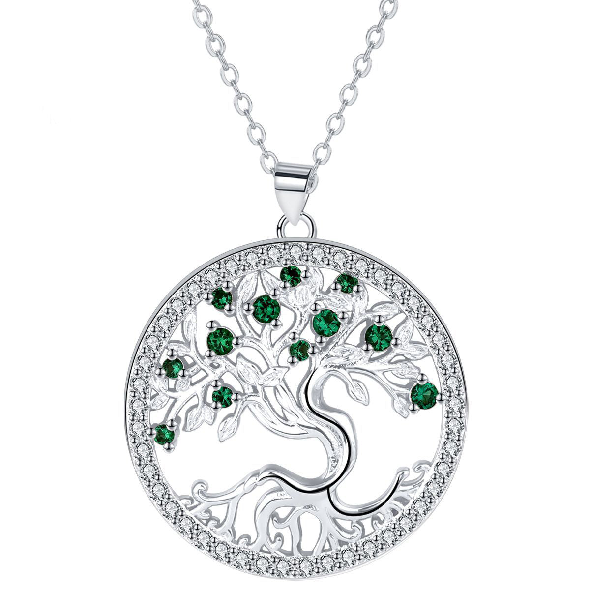 Copper With Silver Plated Tree of Life Pendant Necklace