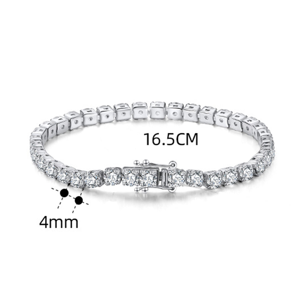 925 Sterling Silver 2mm 3mm 4mm Tennis Bracelet