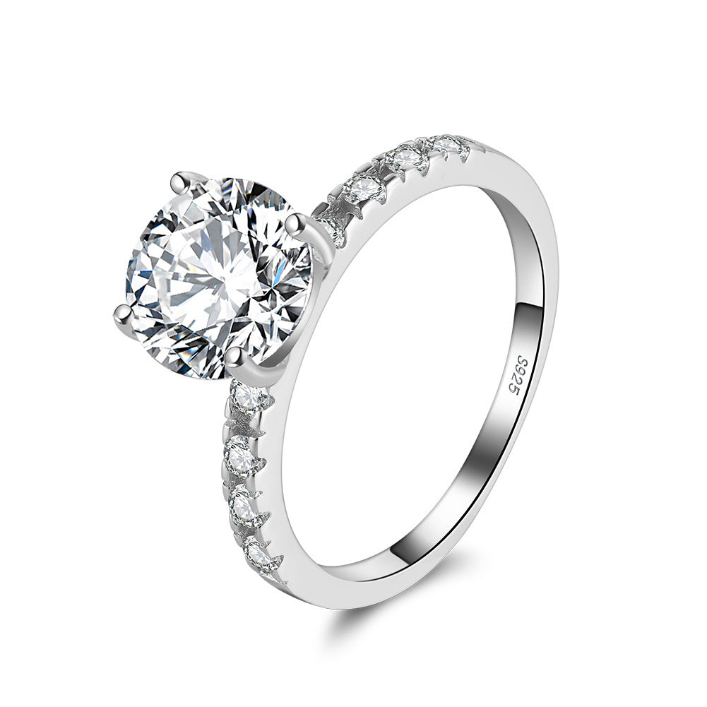 925 Sterling Silver Zircon Ring