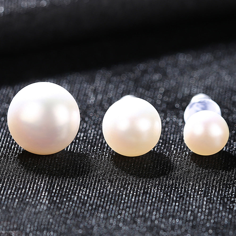925 Sterling Silver Natural Pearl Drop Earrings Fashion Jewelry Gift for Women Girls