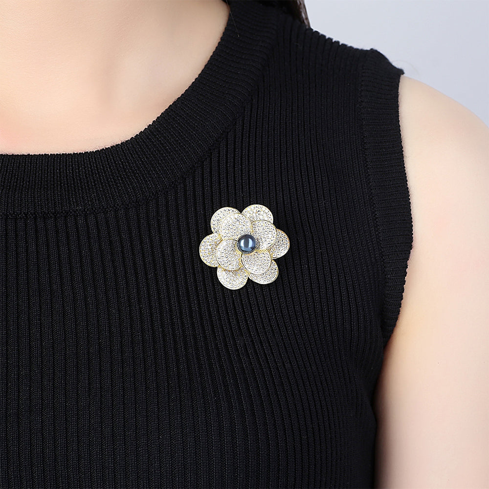 925 Sterling Silver Brooch Fashion Jewelry Gift for Women Girls