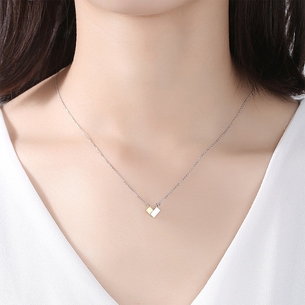 925 Sterling Silver Heart Necklace Fashion Jewelry Gift for Women Girls