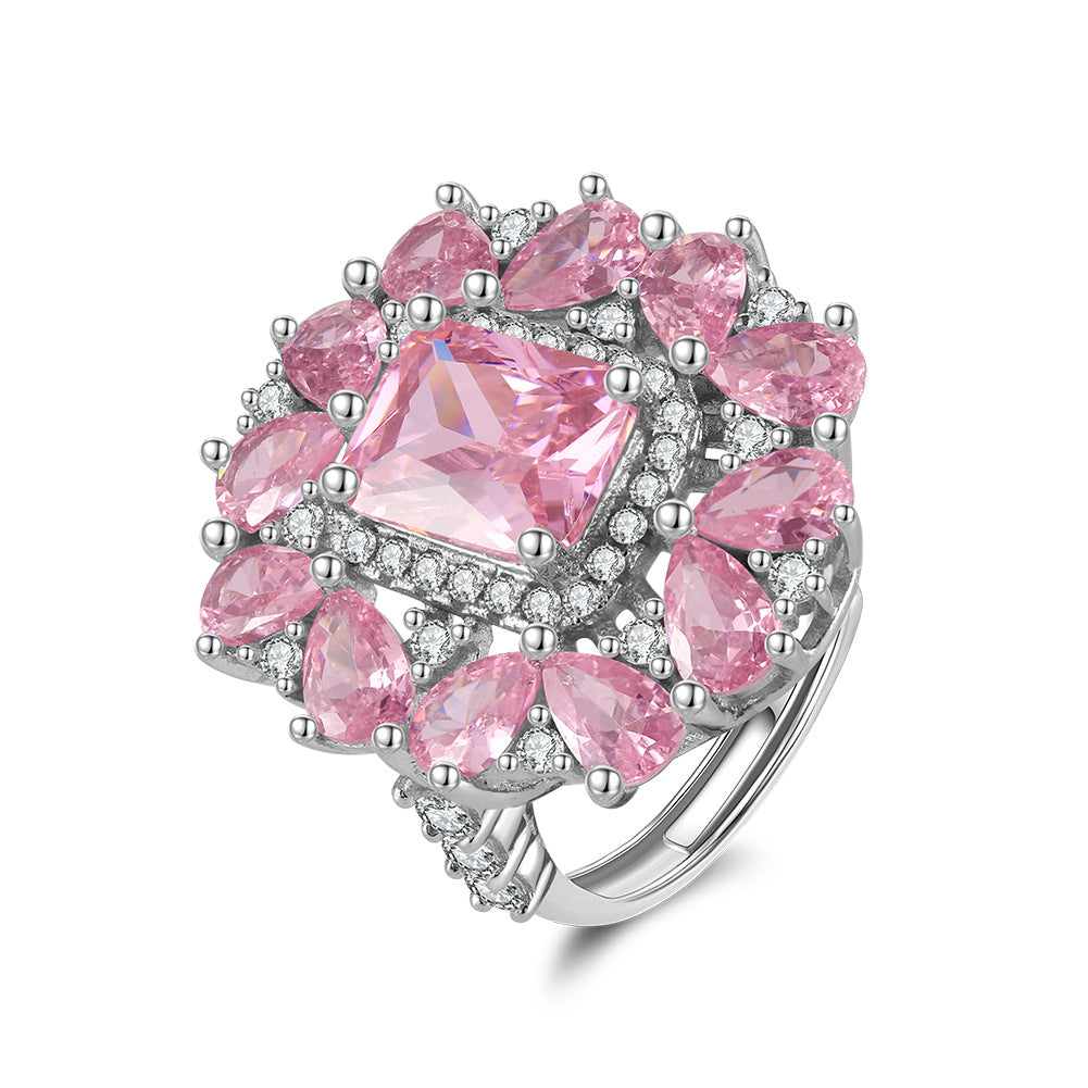 925 Sterling Silver Zircon Ring