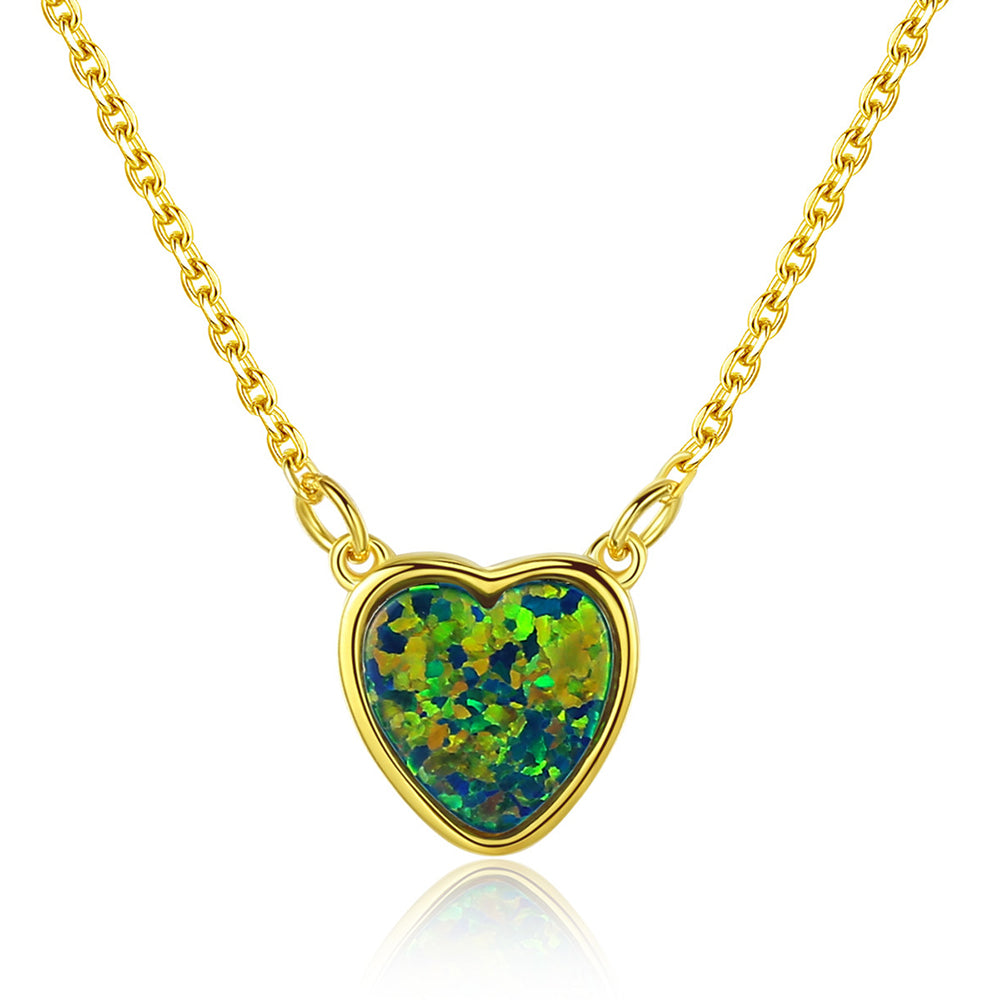 925 Sterling Silver Heart Necklace Fashion Jewelry Gift for Women Girls