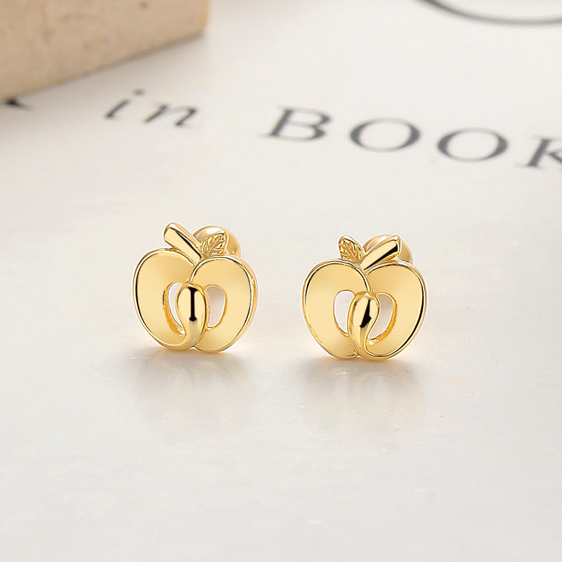 925 Sterling Silver Fruit Screw Back Stud Earrings