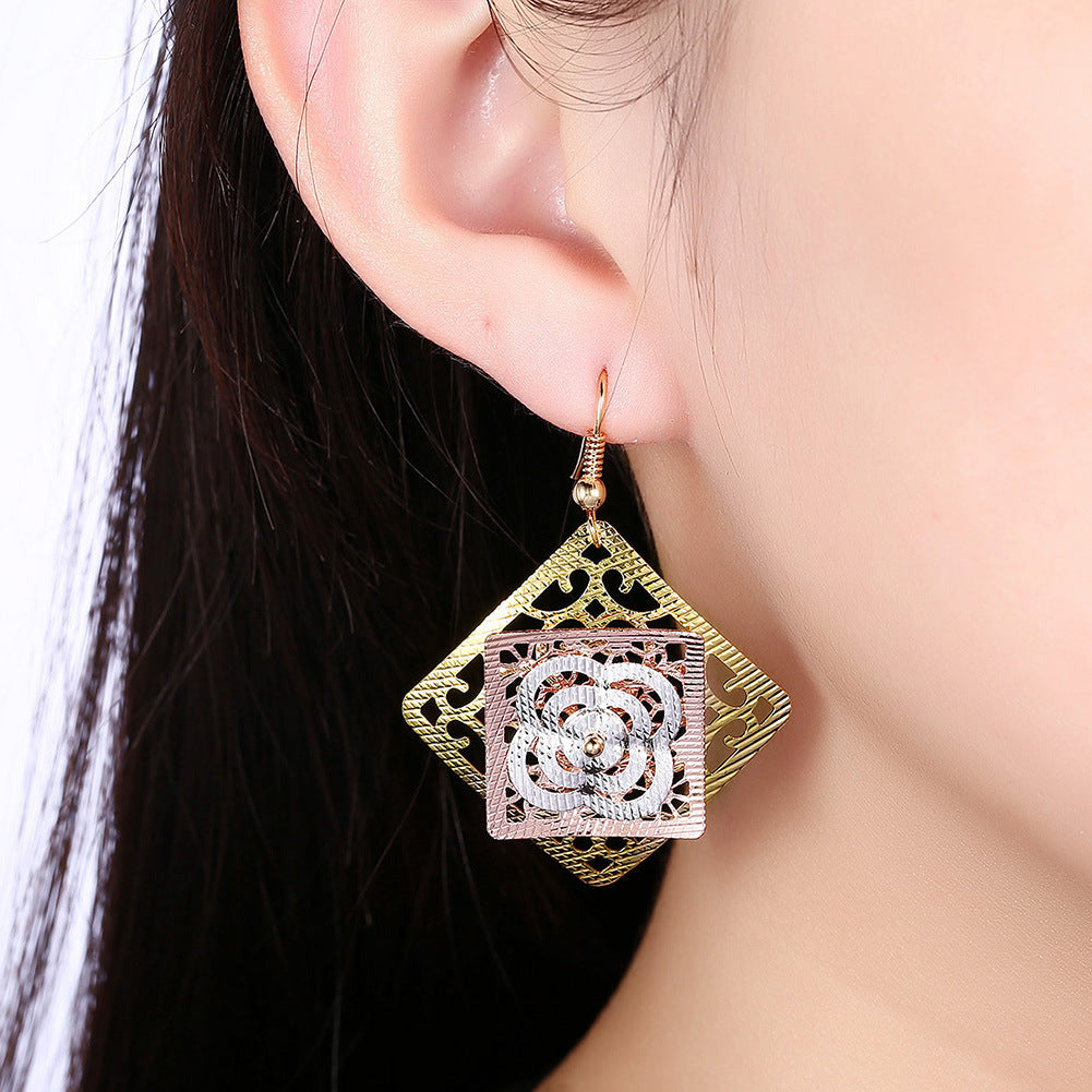 Brass With Plated Fashion Jewelry Earrings