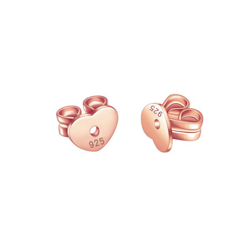 925 Sterling Silver Heart Earring Back