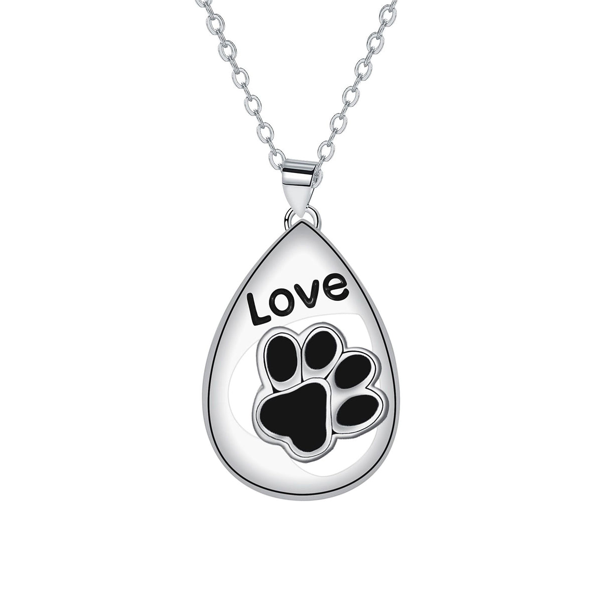 Copper With Silver Plated Paw Pendant Necklace