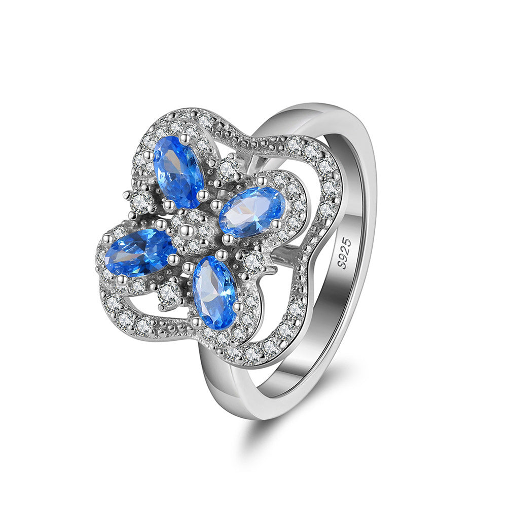 925 Sterling Silver Zircon Ring