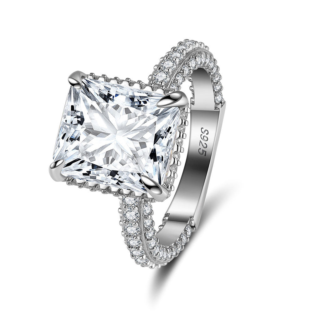 925 Sterling Silver Zircon Ring