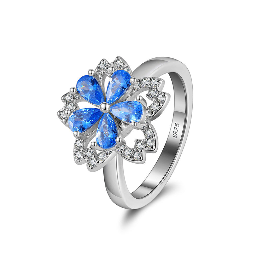 925 Sterling Silver Zircon Ring
