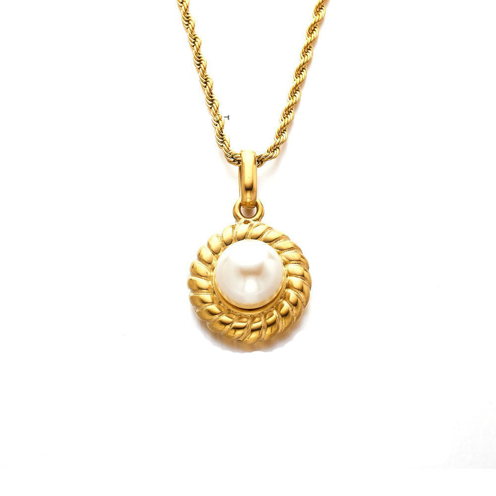 Stainless Steel Jewelry Fashion Pearl Necklace