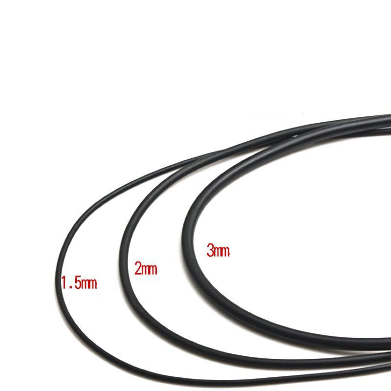 925 Sterling Silver Rubber Necklace Chain 1.5mm 2mm 3mm For Jewelry DIY