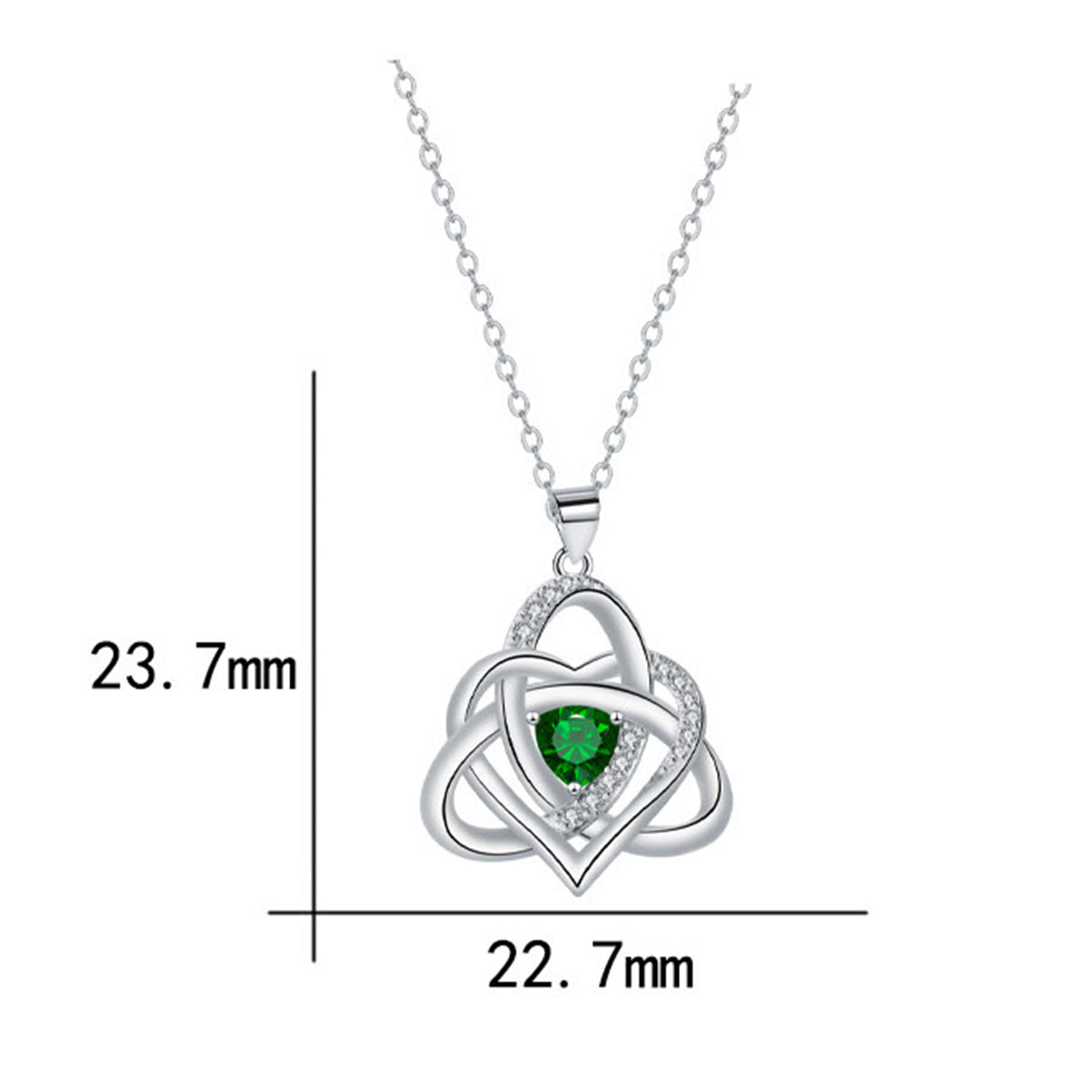 Copper With Silver Plated Knot Pendant Necklace