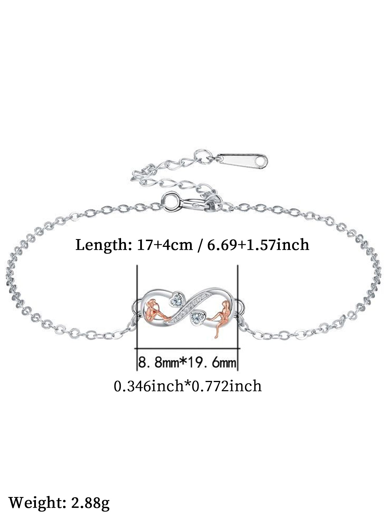 Fashionable Infinity Symbol Design Bracelet, Fashion Jewelry for Party, Daily Clothing Decor, Trendy All-match & Exquisite Jewelry for Birthday Gift