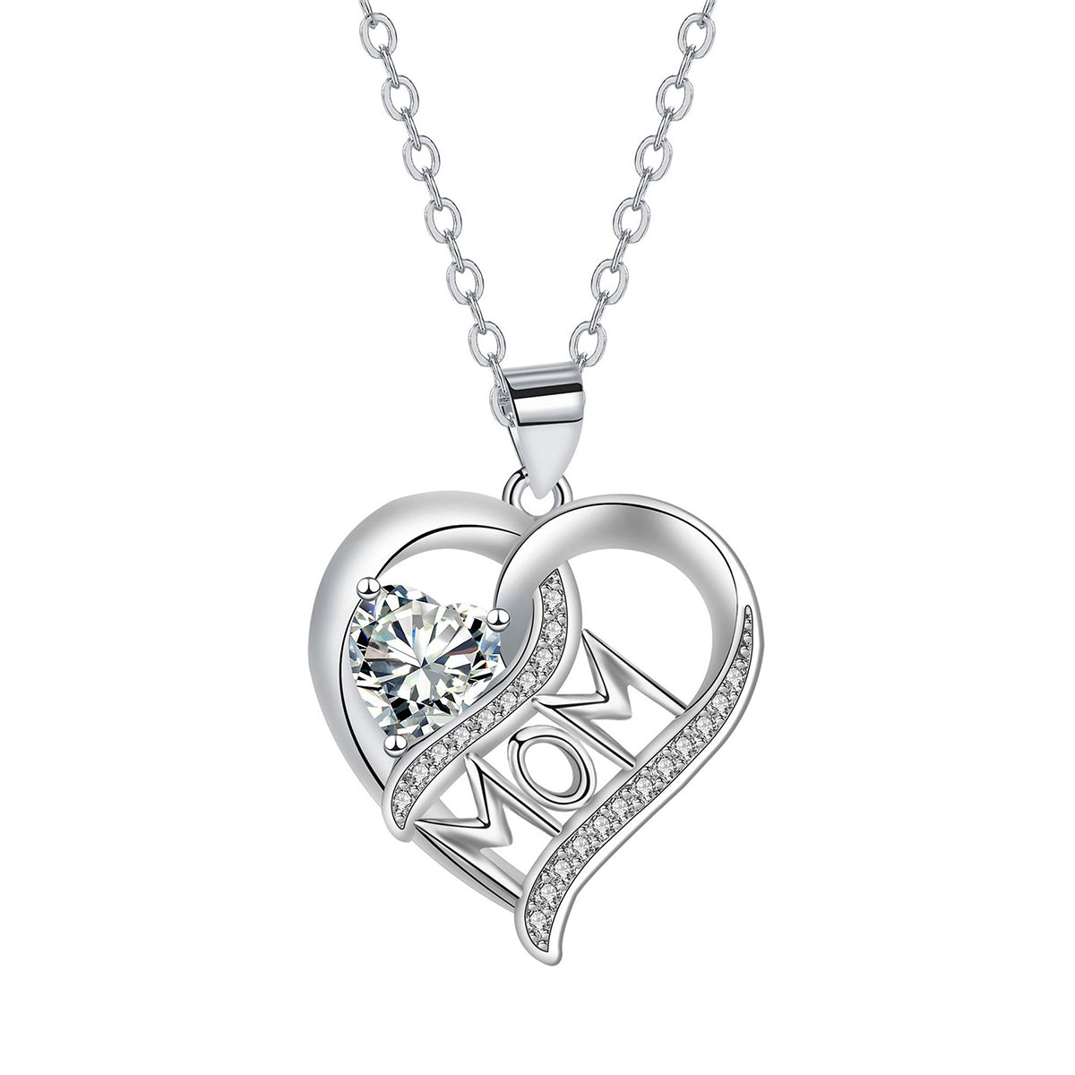 Copper With Silver Plated Heart Pendant Necklace