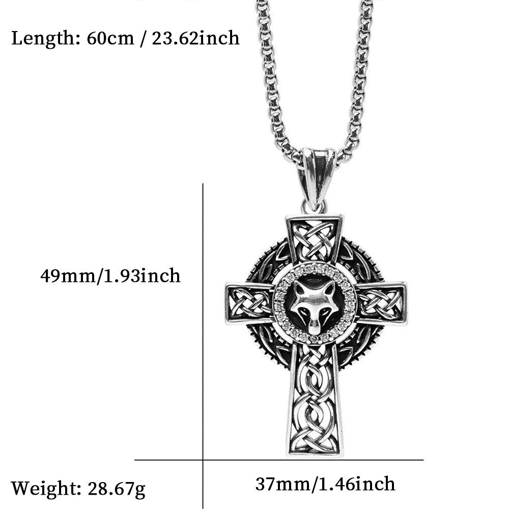 Fox Cross Pendant Necklace, Men Women's Fashion Jewelry, Perfect for Parties & Gifts, Elegant Accessory for Everyday Wear