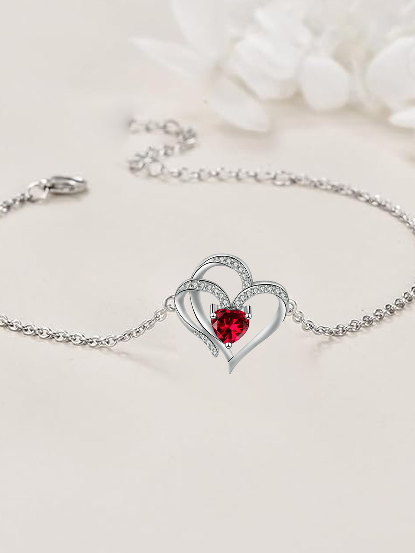 Women's Elegant Heart Design Bracelet, Exquisite Trendy Bracelet, Fashionable Jewelry for Women & Girls As Gift