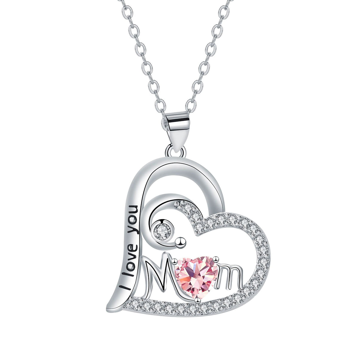 Copper With Silver Plated Heart Pendant Necklace