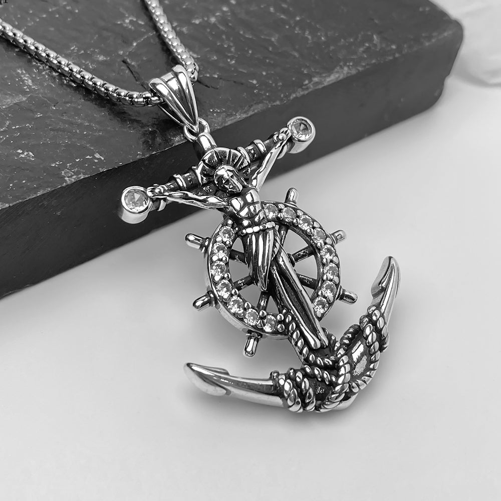 Anchor Pendant Necklace, Men Women's Fashion Jewelry, Perfect for Parties & Gifts, Elegant Accessory for Everyday Wear