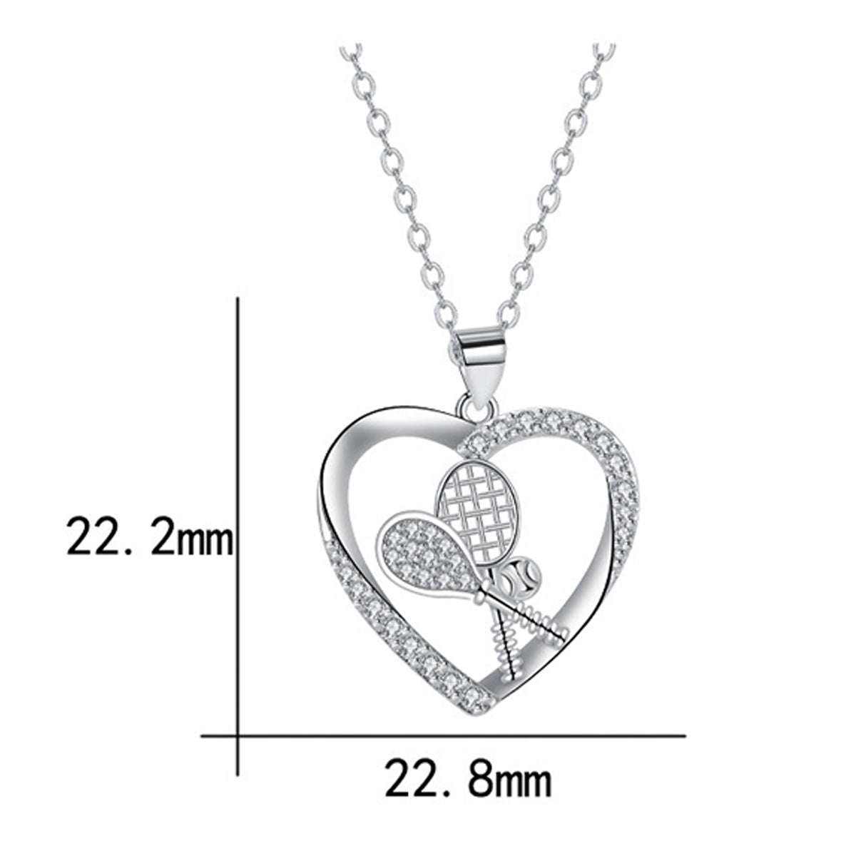 Copper With Silver Plated Heart Pendant Necklace