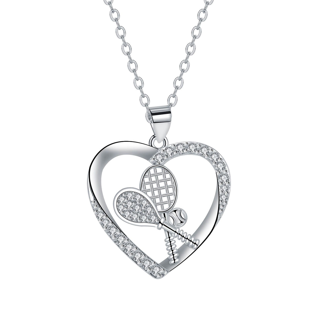 Copper With Silver Plated Heart Pendant Necklace