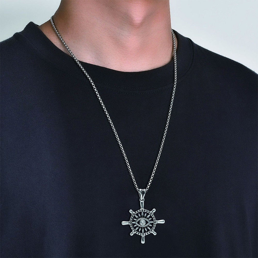 Devil's Eye Pendant Necklace, Men Women's Fashion Jewelry, Perfect for Parties & Gifts, Elegant Accessory for Everyday Wear