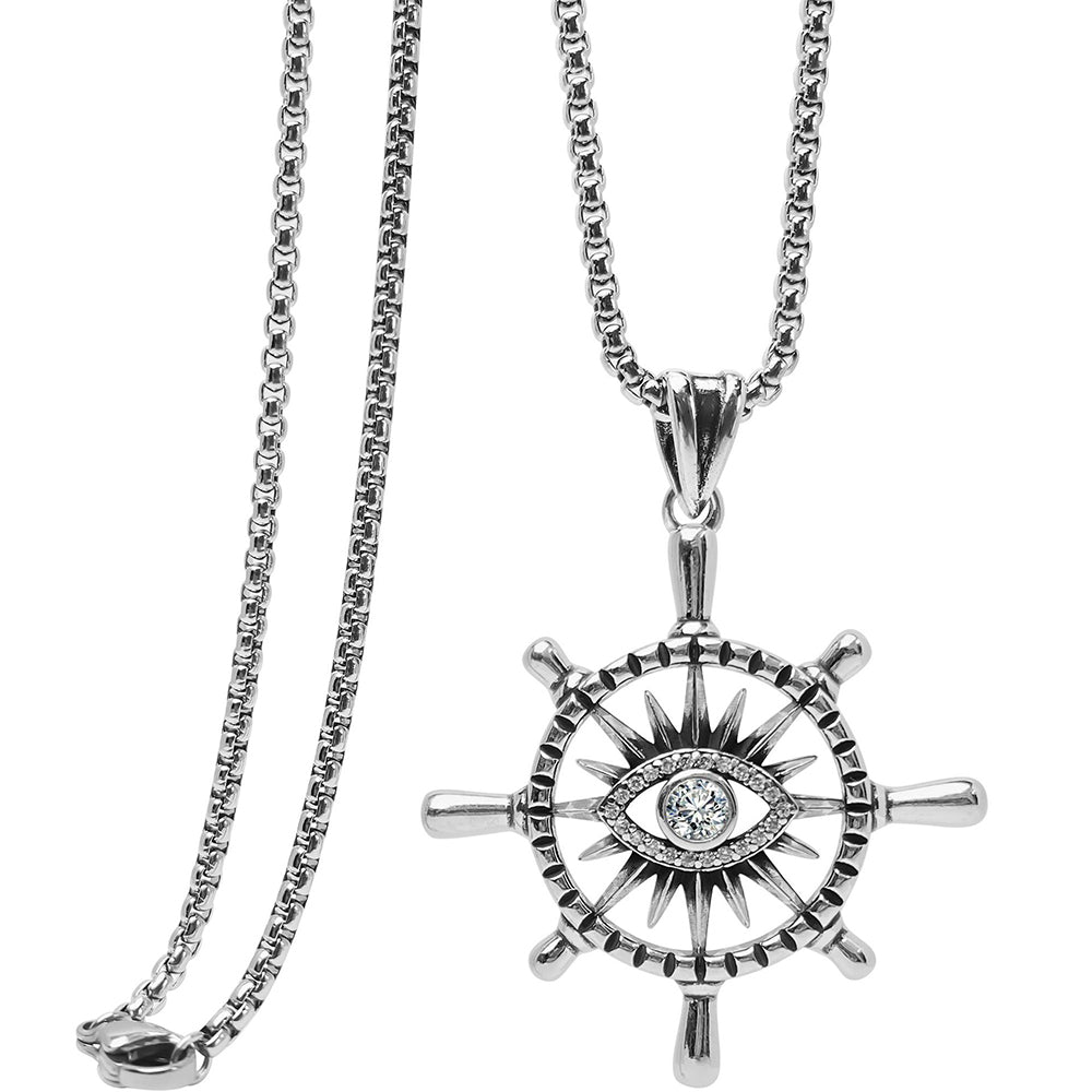 Devil's Eye Pendant Necklace, Men Women's Fashion Jewelry, Perfect for Parties & Gifts, Elegant Accessory for Everyday Wear