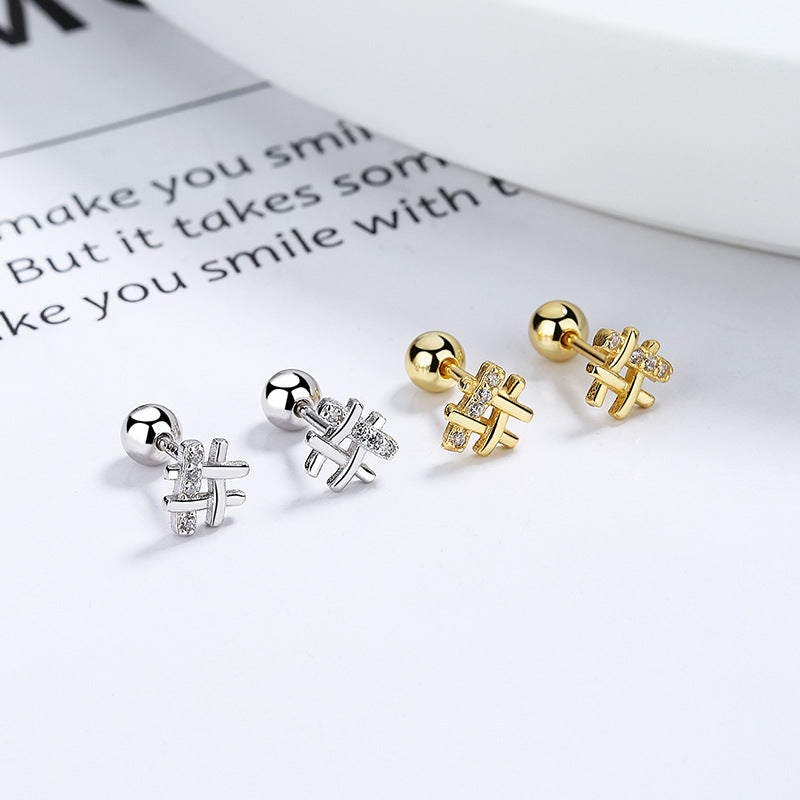 925 Sterling Silver Screw Back Stud Earrings