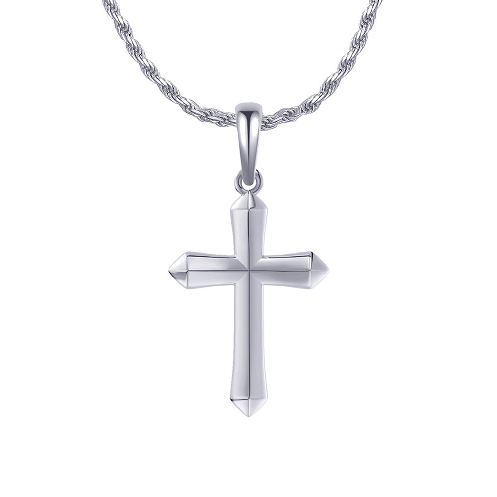 925 Sterling Silver Cross Pendant Necklace