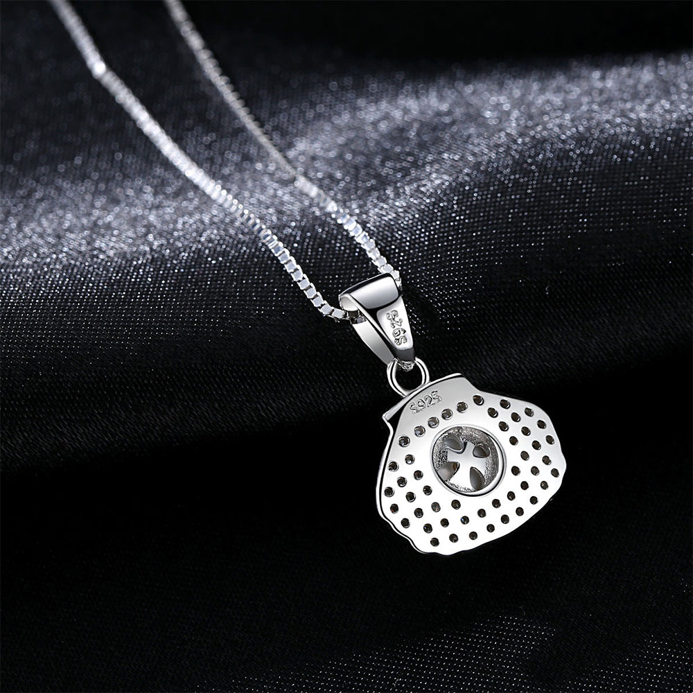 925 Sterling Silver Natural Pearl Drop Necklace Fashion Jewelry Gift for Women Girls